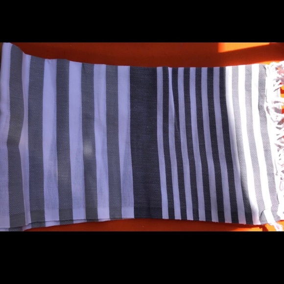 Other - Oversize Beach/Bath Turkish Towel, Gray/White